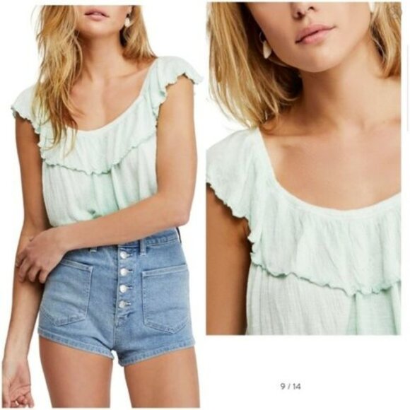 FREE PEOPLE Cora Lee Off The Shoulder Blouse - Picture 8 of 9